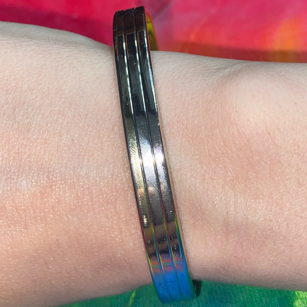 24k electro played gold and silver bracelet